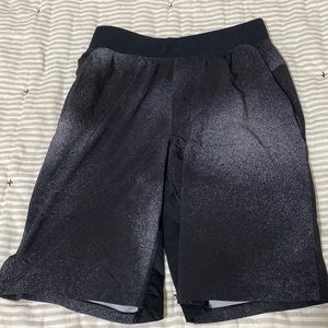 LuluLemon athletic shorts, zipper pocket, black and white shorts, mint condition